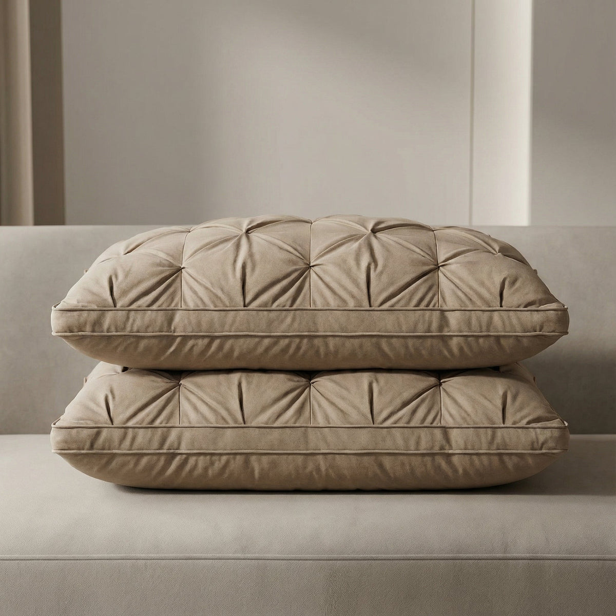 Down Pillow Soft Support Breathable Cotton Cover for Back & Stomach Sleepers Goose Down Fill Machine Washable Hotel Comfort