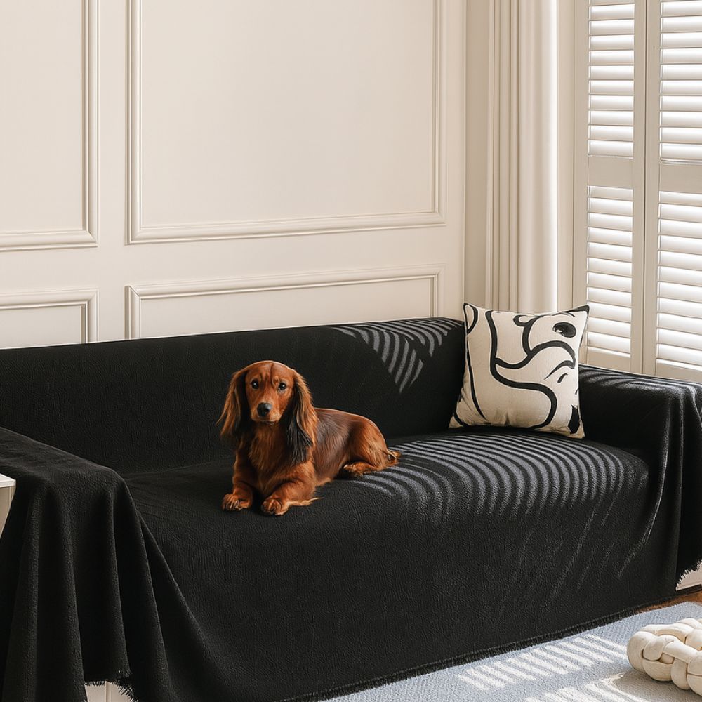 Dazzle Sofa Cover - Breathable Chenille, Geometric Design, Pet Friendly