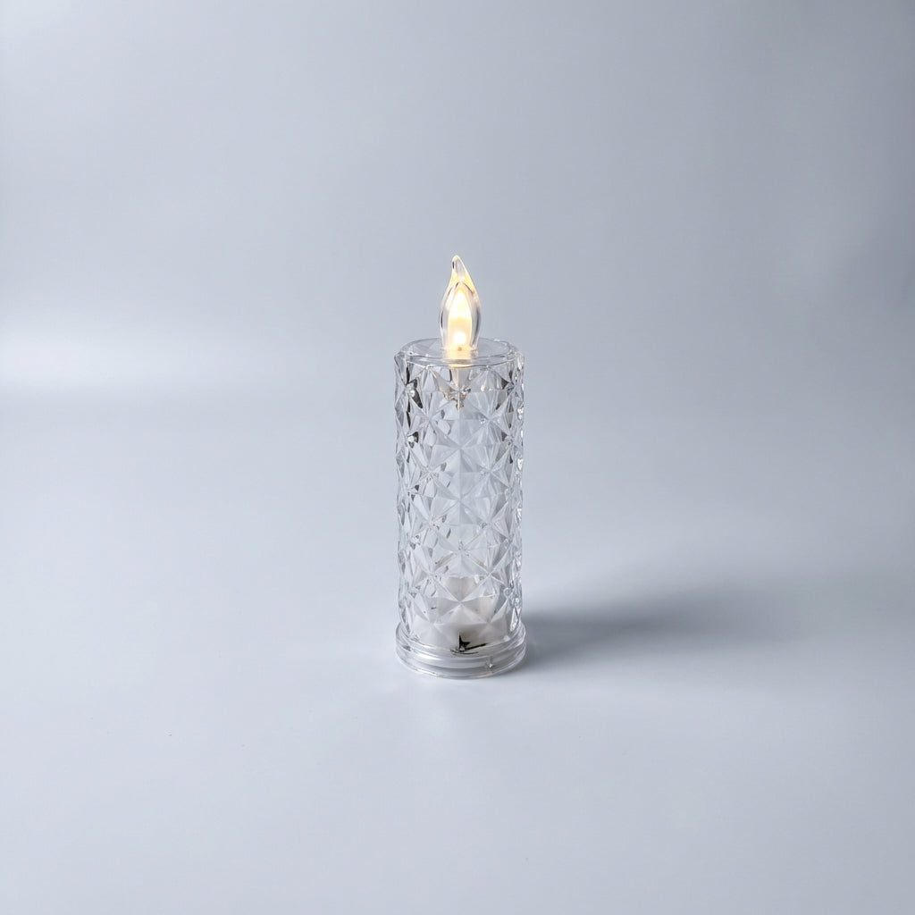 Battery-Operated Textured Pillar Candle with Remote Control & Timer – Cordless Flickering Light for Bedroom, Dining Room & Mantel Decor