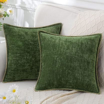 Decorative Pillow Cover Chenille, Sofa Cushion Cover for Couch, Throw Pillow Cover for Bedroom and Living Room