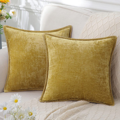 Decorative Pillow Cover Chenille, Sofa Cushion Cover for Couch, Throw Pillow Cover for Bedroom and Living Room