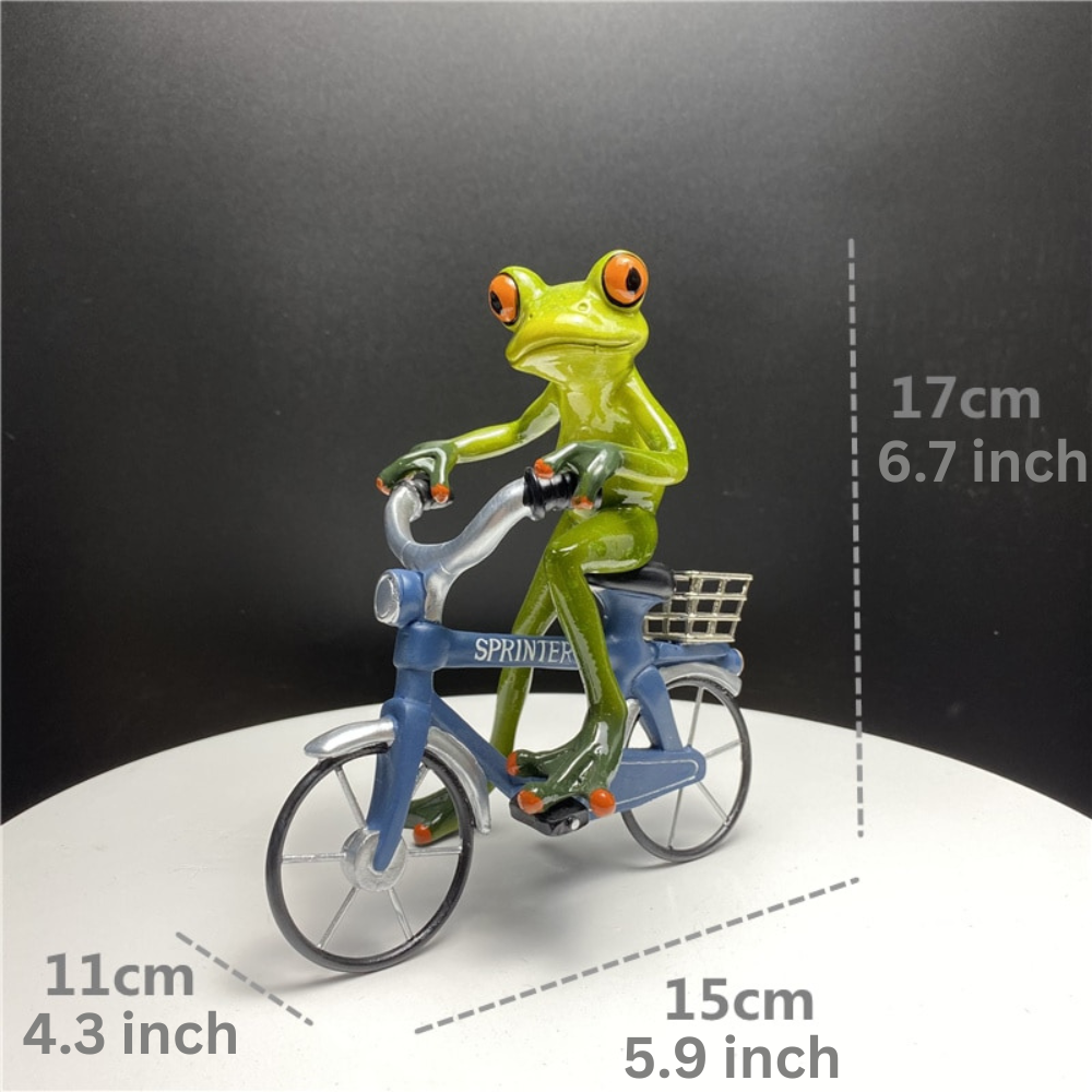 Decorative Resin Frog Sculpture for Home and Office - Unique Design, Durable Material