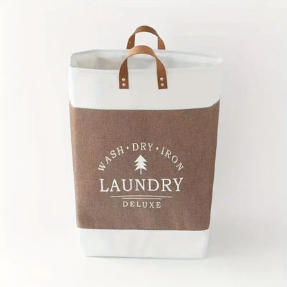 Deluxe Laundry Basket - Durable Microfibre, Collapsible Design