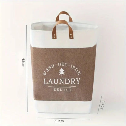 Deluxe Laundry Basket - Durable Microfibre, Collapsible Design