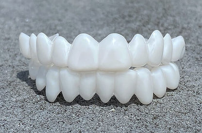 Removable Smile Veneers – Temporary Cosmetic Teeth Covers for Gaps, Stains & Chips – Custom-Mold Upper Arch for Confident Speaking & Eating