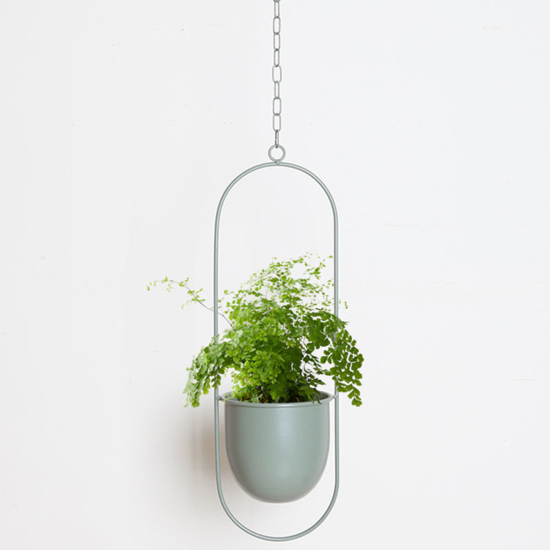 Hanging Metal Planter Pots – Geometric Wall-Mounted Indoor Planters for Succulents, Herbs & Flowers – Scandinavian Minimalist Home Decor