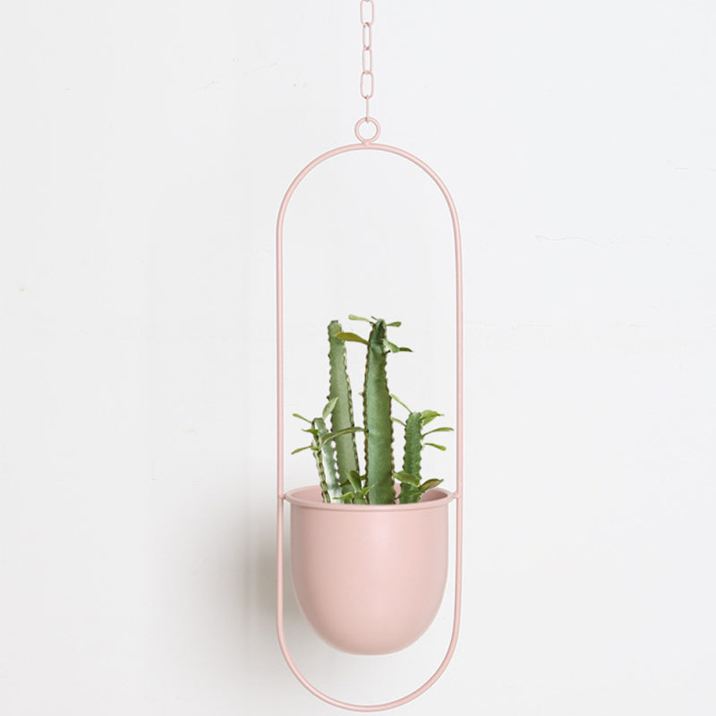 Hanging Metal Planter Pots – Geometric Wall-Mounted Indoor Planters for Succulents, Herbs & Flowers – Scandinavian Minimalist Home Decor