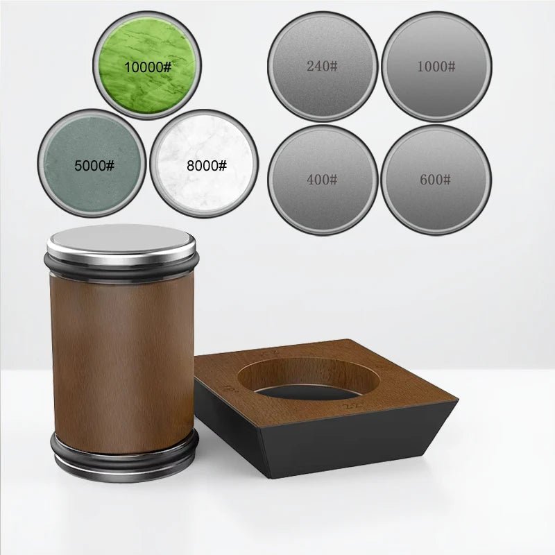 Diana Knife Sharpener Set - Diamond Grinder with Wooden Base