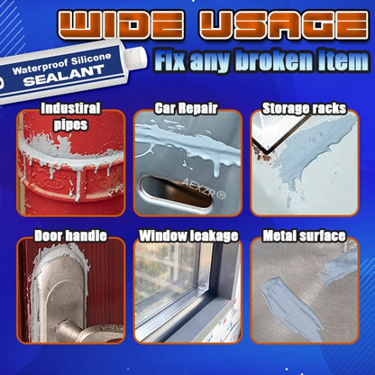 Weatherproof Silicone Sealant for Indoor & Outdoor Repairs | Flexible Waterproof Caulk for Glass, Concrete, Metal, Tile & More