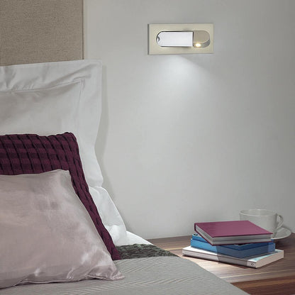 Pivoting LED Bedside Sconce with Push-Button Control for Focused Night Reading in Compact Spaces