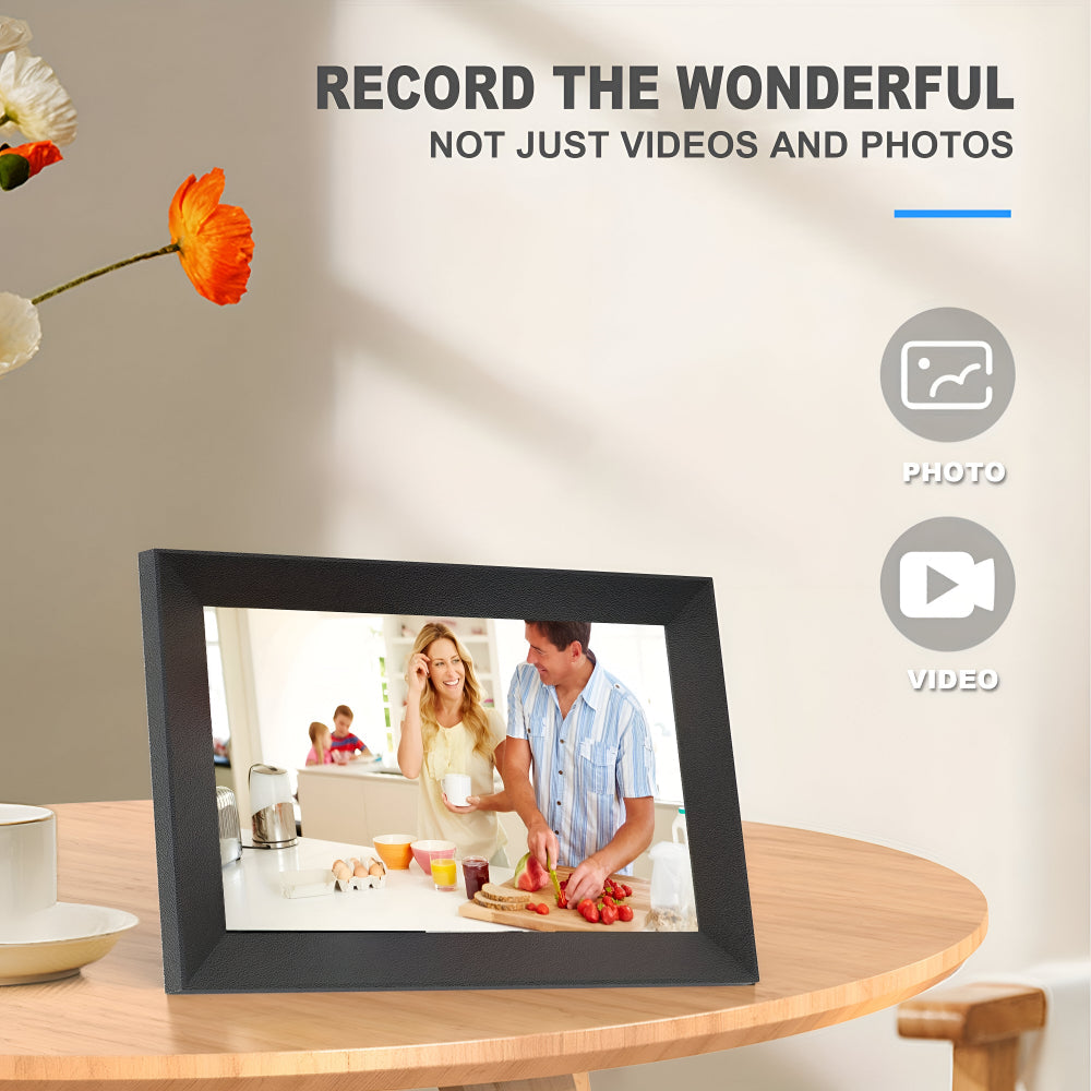 Marco de fotos digital WiFi con pantalla táctil HD | Compartir fotos al instante para recuerdos en familia
