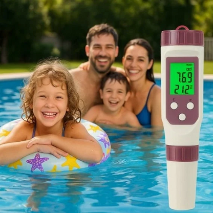 Electronic Pool Water Tester, 7 in 1 Water Quality Tester with pH Meter and Bluetooth, Pool Test Kit for Spa and Hot Tub