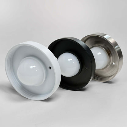 Metal LED Accent Light for Walls & Ceilings – 5 in Ripple Texture Fixture in White, Amber, Gray – Modern Indoor Outdoor Sconce for Hallways,