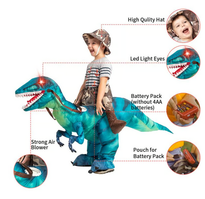Halloween Costume for Adults and Kids, Inflatable Dinosaur Costume for Men and Women, Funny Blow Up Costume for Party