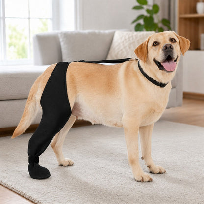 Funda de recuperación ajustable para pata trasera de perro (cubre pata cerrado)