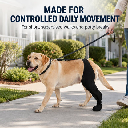 Funda de recuperación ajustable para pata trasera de perro (cubre pata cerrado)