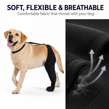 Funda de recuperación ajustable para pata trasera de perro (cubre pata cerrado)