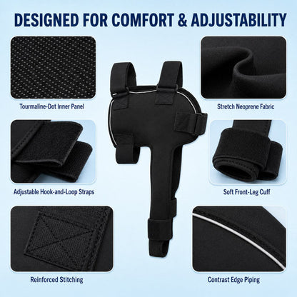 Contoured Warming Neoprene Dog Shoulder Brace (Single-Leg Sleeve)