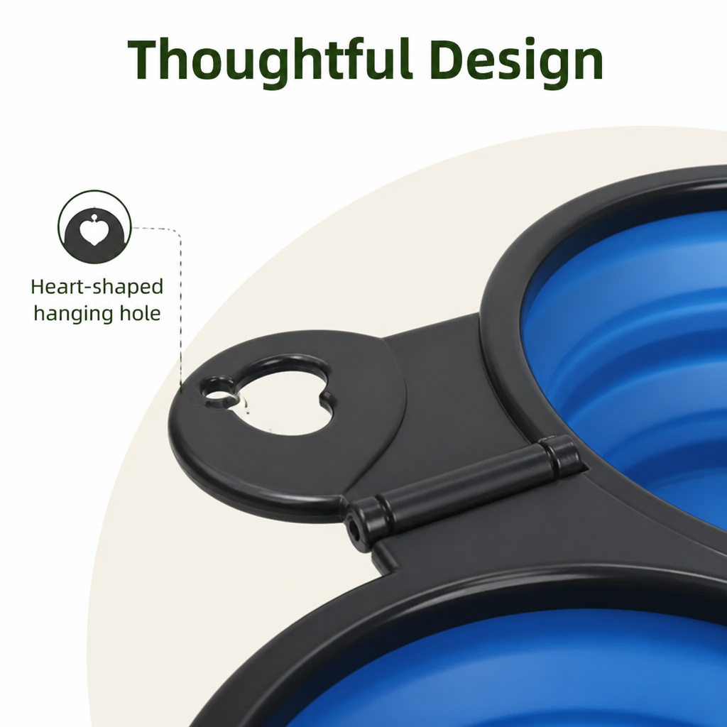 Ortekor 2-In-1 Collapsible Travel Bowl (Hangable)