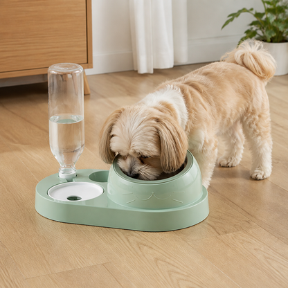 Ortekor 2-in-1 Feeder & Waterer Pet Bowl (Partitioned Tank)