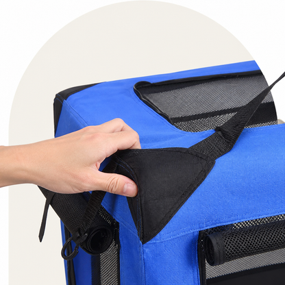 Ortekor 3-Door Foldable Soft-Sided Travel Carrier (Removable Mat)
