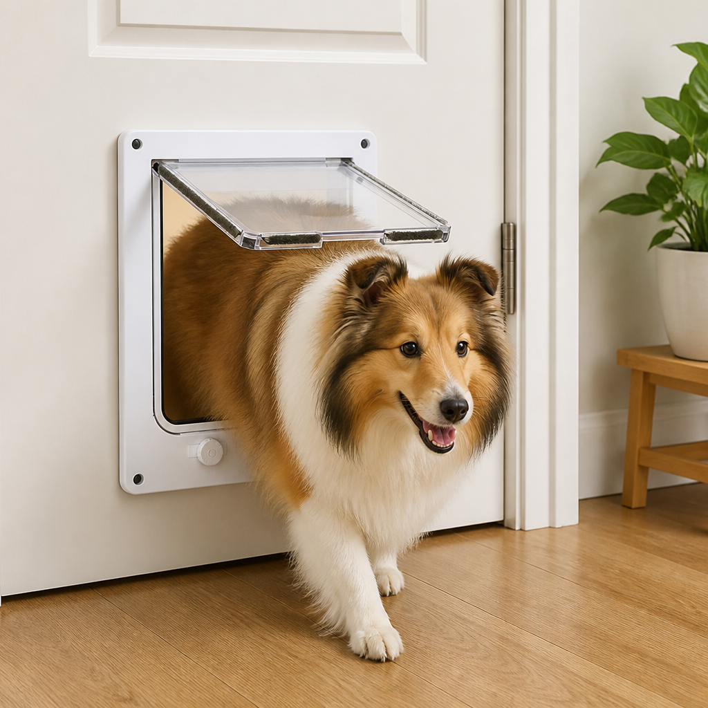 Ortekor 4-Way Locking & Self-Closing Pet Door