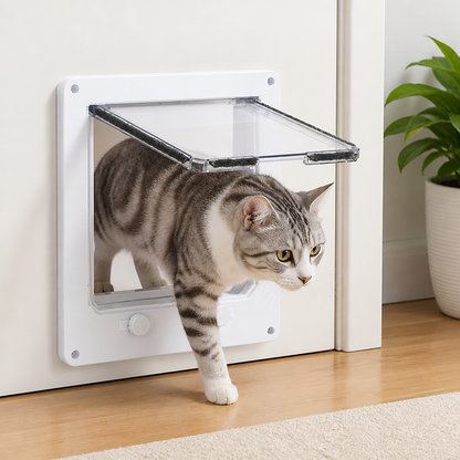 Ortekor 4-Way Locking & Self-Closing Pet Door