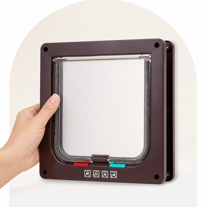 Ortekor 4-Way Security Cat & Small Dog Flap Door