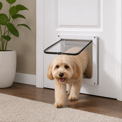 Ortekor 4-Way Security Cat & Small Dog Flap Door