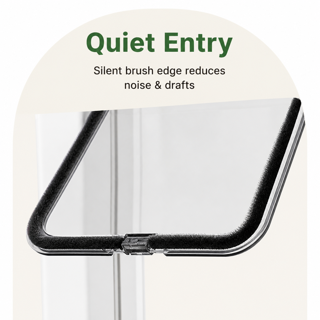 Ortekor 4-Way Security Lock & Transparent Swing Pet Door (Multiple Sizes)