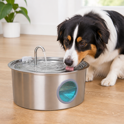 Ortekor 7L Stainless Steel & Filtered Pet Water Fountain