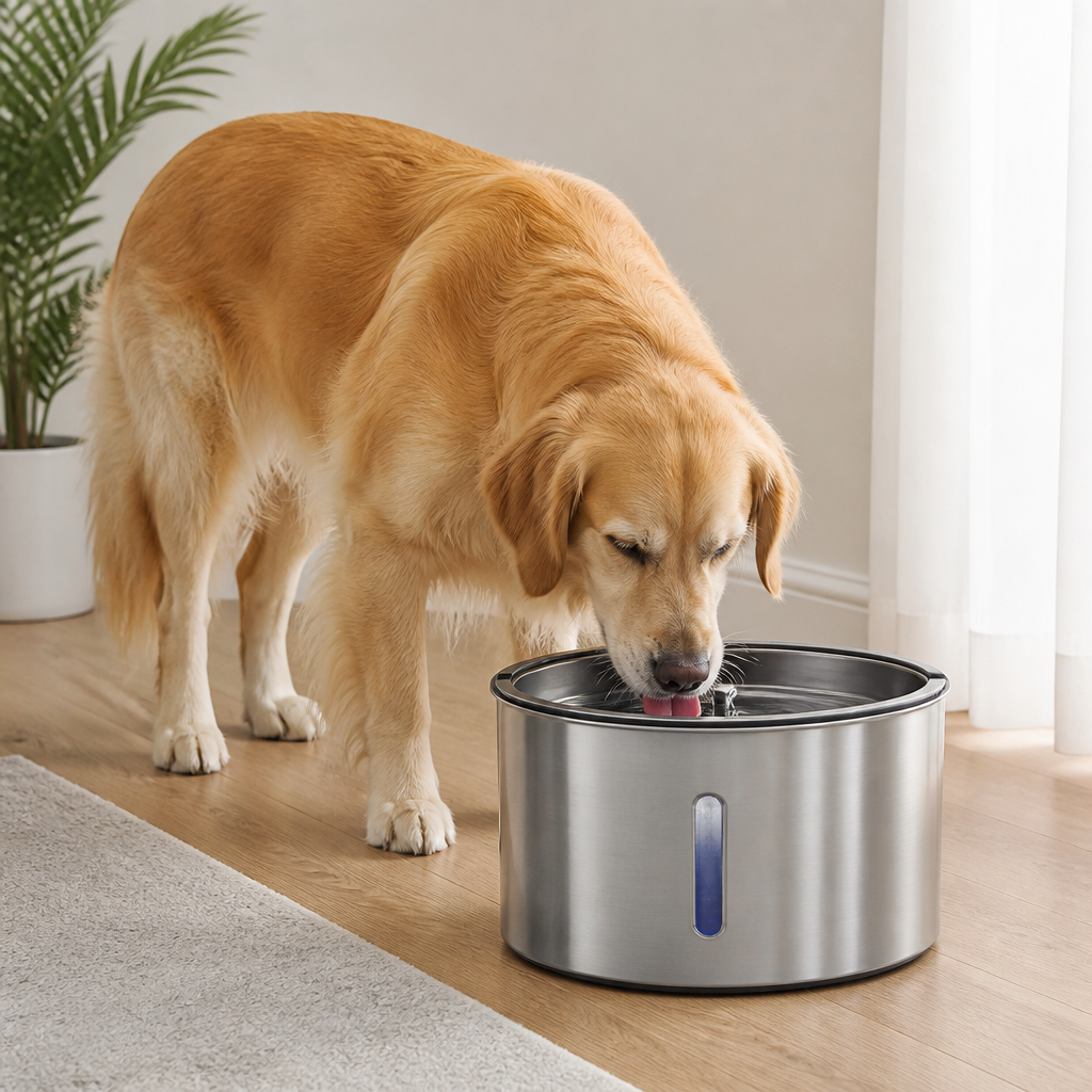 Ortekor 7L Stainless Steel & Filtered Pet Water Fountain