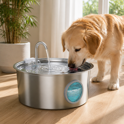 Ortekor 7L Stainless Steel & Filtered Pet Water Fountain