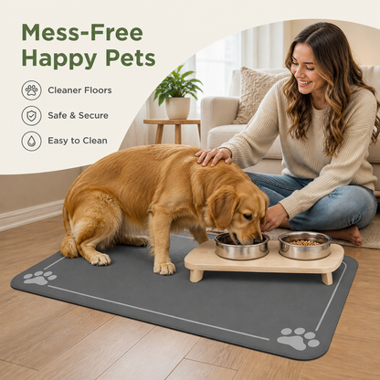 Ortekor Absorbent Quick-Dry & Non-Slip Pet Feeding Mat