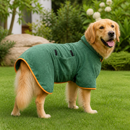 Ortekor Adjustable Absorbent Microfiber Pet Bathrobe
