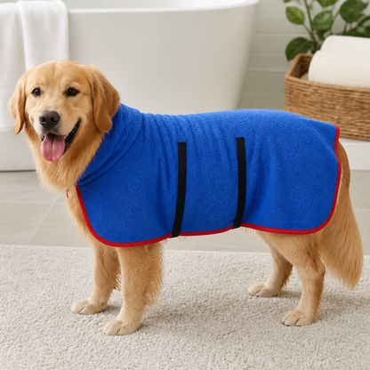 Ortekor Adjustable Absorbent Microfiber Pet Bathrobe