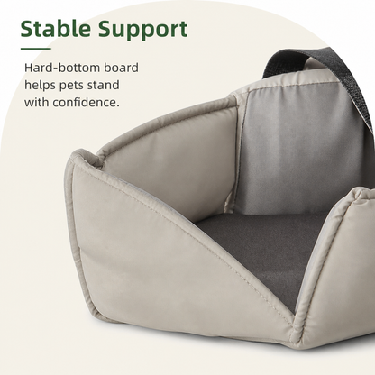 Ortekor Adjustable Crossbody & Hard-Bottom Pet Carrier