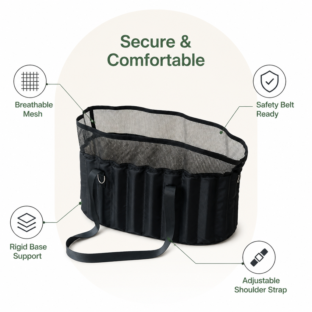 Ortekor Adjustable Crossbody & Safety-Belt Travel Carrier