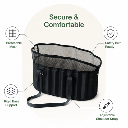 Ortekor Adjustable Crossbody & Safety-Belt Travel Carrier