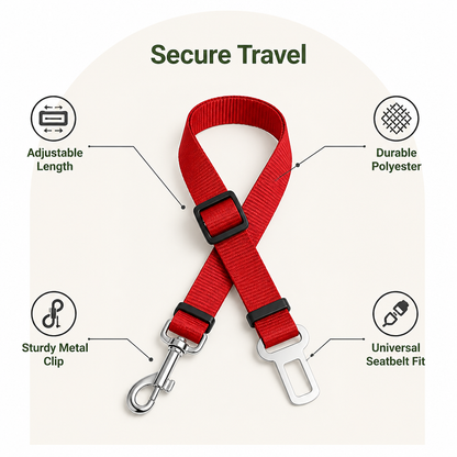 Ortekor Adjustable & Durable Polyester Car Seat Belt