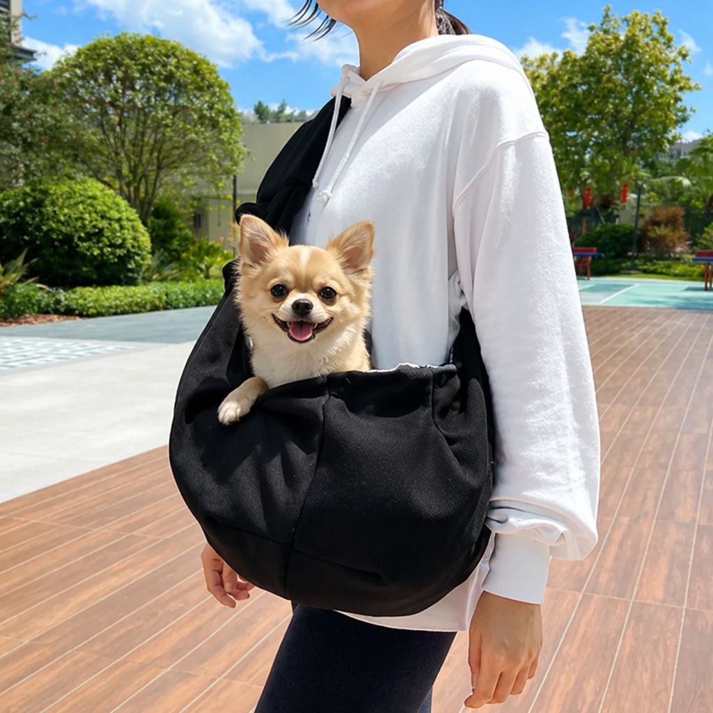Ortekor Adjustable Hands-Free Pet Sling Carrier (Storage Pocket)