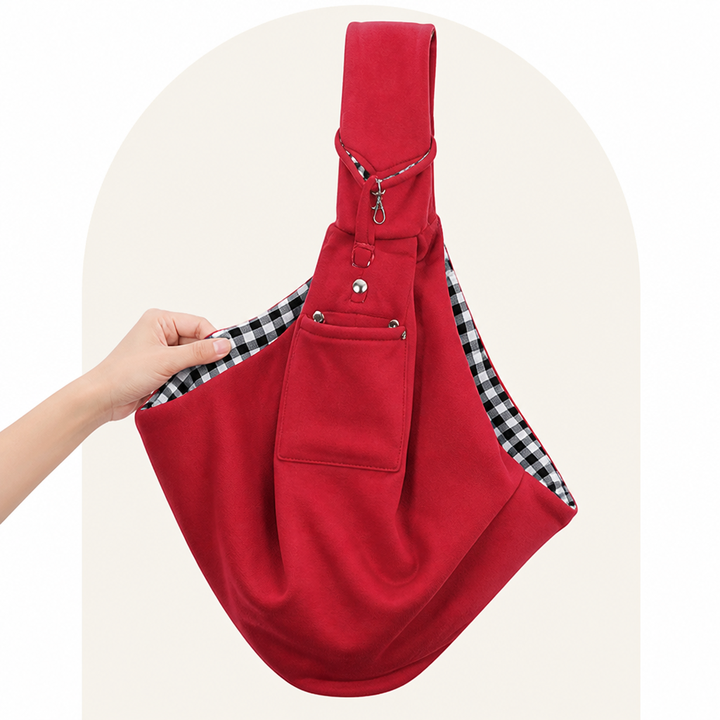 Ortekor Adjustable Hands-Free Pet Sling Carrier (Storage Pocket)