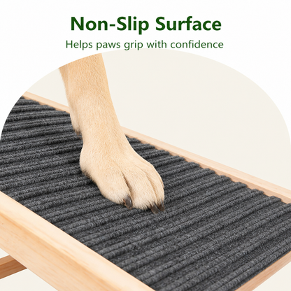 Ortekor Adjustable Height Foldable Wood Dog Ramp