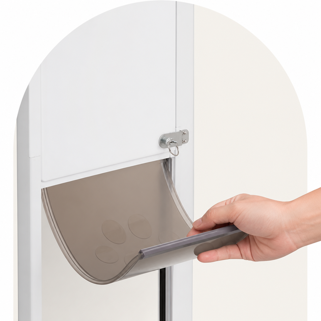 Ortekor Adjustable Height & Secure Lock Sliding Pet Door