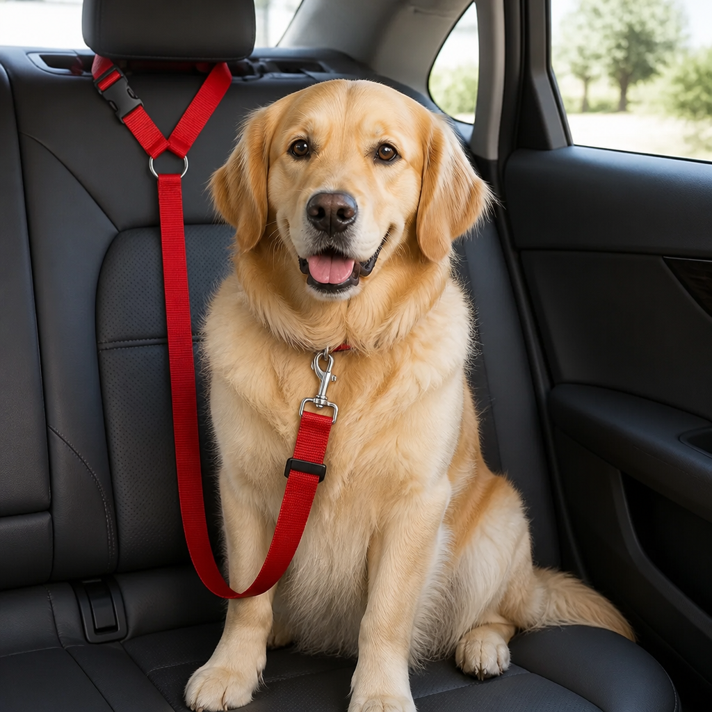 Ortekor Adjustable Nylon Headrest Pet Seat Belt