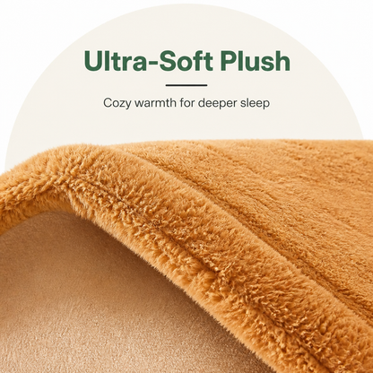 Cama cerrada para perros Ortekor de felpa para todas las estaciones (funda extraíble y lavable)