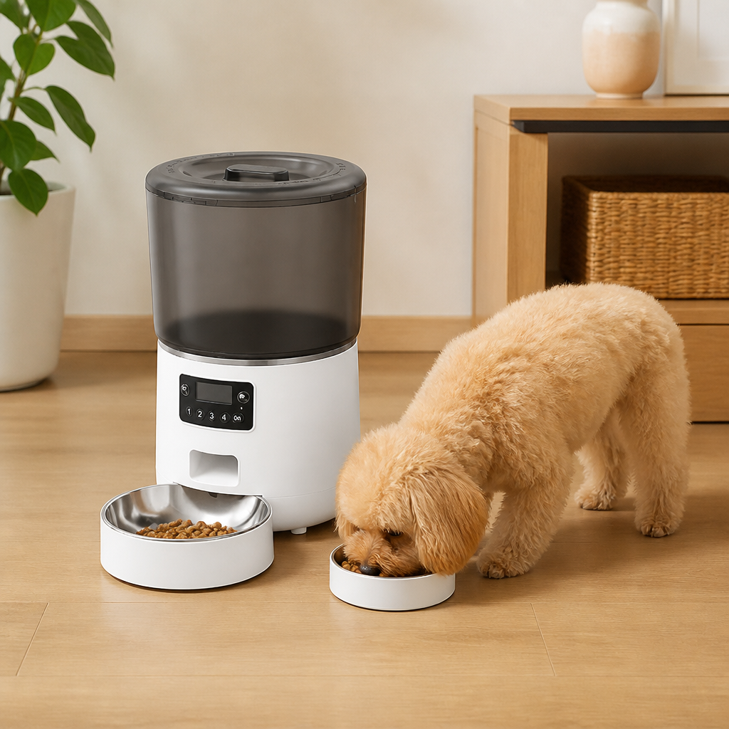 Ortekor App-Controlled & Scheduled Automatic Pet Feeder (Detachable Stainless Bowl)