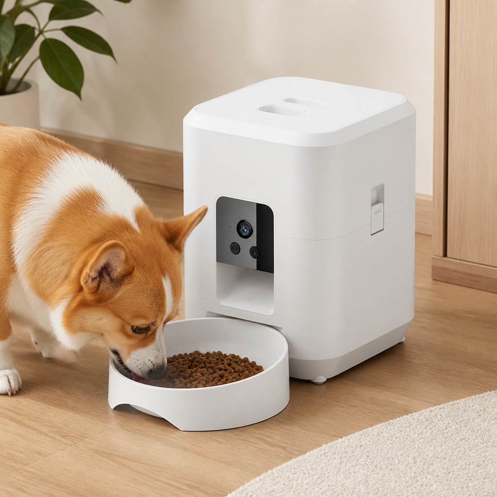 Ortekor App-Controlled Wi‑Fi Camera Automatic Pet Feeder (2L Capacity)