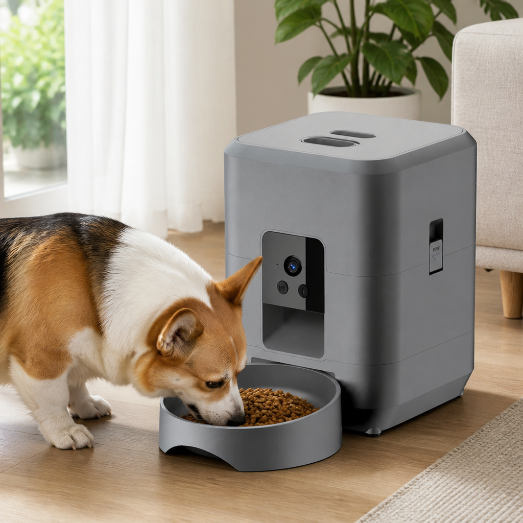 Ortekor App-Controlled Wi‑Fi Camera Automatic Pet Feeder (2L Capacity)