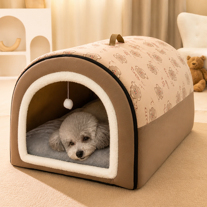 Ortekor Arctic Velvet Winter Warm Dog House (Removable Cover)